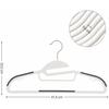 SONGMICS Hangers, Shape-Preserving T-Shirt Hangers, Laundry Hangers, Non-Slip, Collar Protection, Space-Saving, Slim, Multi-Functional, 360 Rotating,
