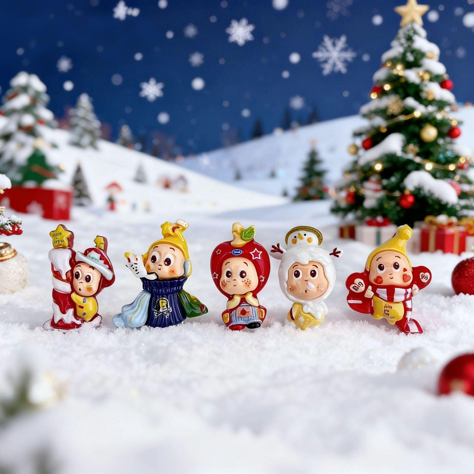 

Mini Cute Christmas Magnetic Pushpins - Decorative Refrigerator Magnets for Photos