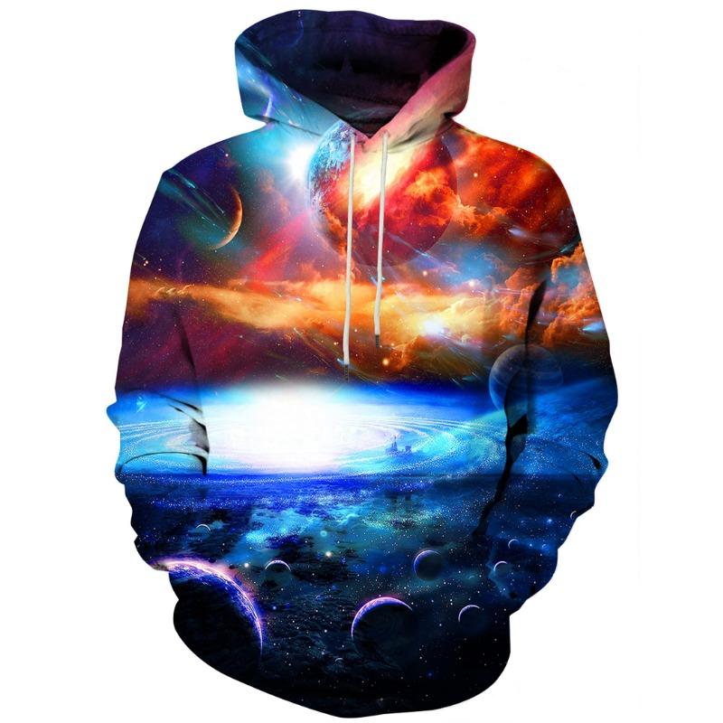 2026 Hgvoetty Felpe con Cappuccio Unisex Stampa 3D Grafica Spazio Pullover Felpe con Cappuccio per Uomo Donna