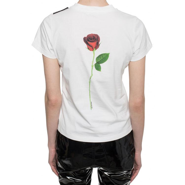 Balenciaga T Shirts Women's White Crew Neck Moderate 571213TEVB69044