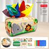 Interactive Baby Montessori Boxes Educational Infant Pull Along Tissue Box Toys  Finger Exercising
