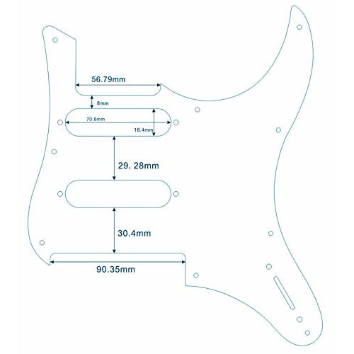 Guitar Pickguard for Yamaha Pacifica 112V Style Guitar Pickguard Scratch Plate (4-Ply Black Pearl)