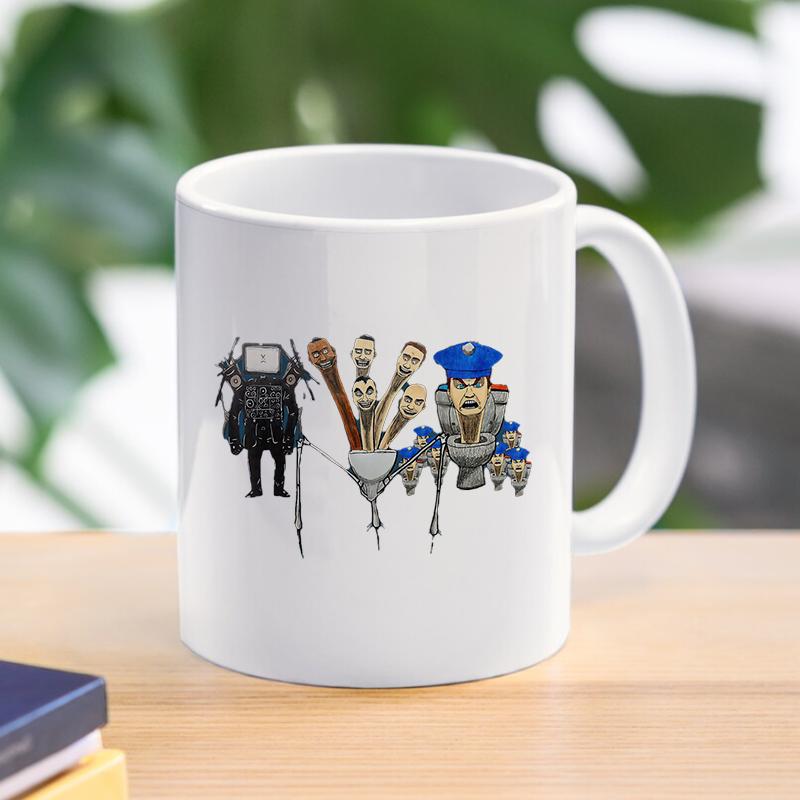 Cartoon Skibidi Toilet Coffee Tea Mugs Speakerman Camcordeman Breakfast Dessert Milk Water Ceramic Cups Home Drinkware Friend Gifts