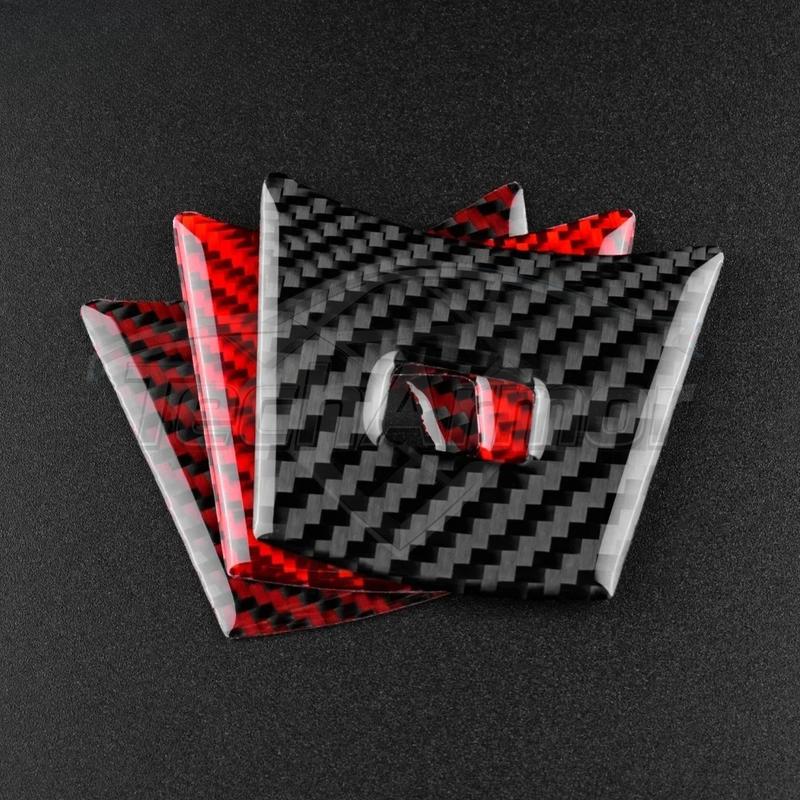 Carbon Fiber For BMW M6 E63 E64 2004-2010 Car Steering Wheel Trim Button Panel Frame Decoration Sticker Set Interior Accessories.