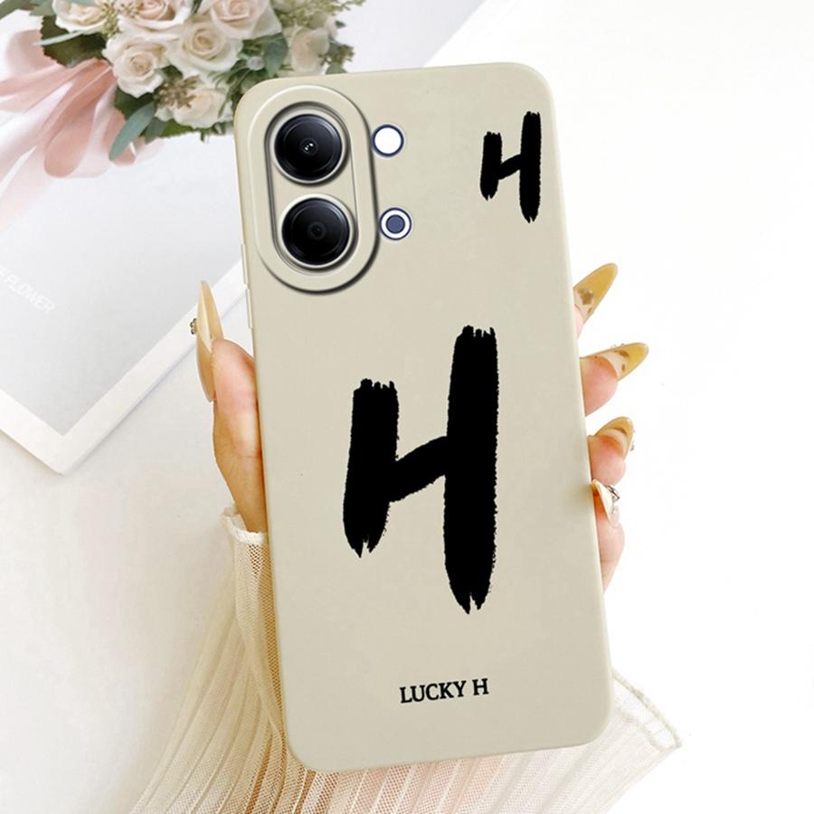 For Vivo Y05 4G Case Y11d Y11 5G Cover Lucky A-Z Letters Soft Silicone Coque Phone Case For Vivo Y21 5G V2553 Cases