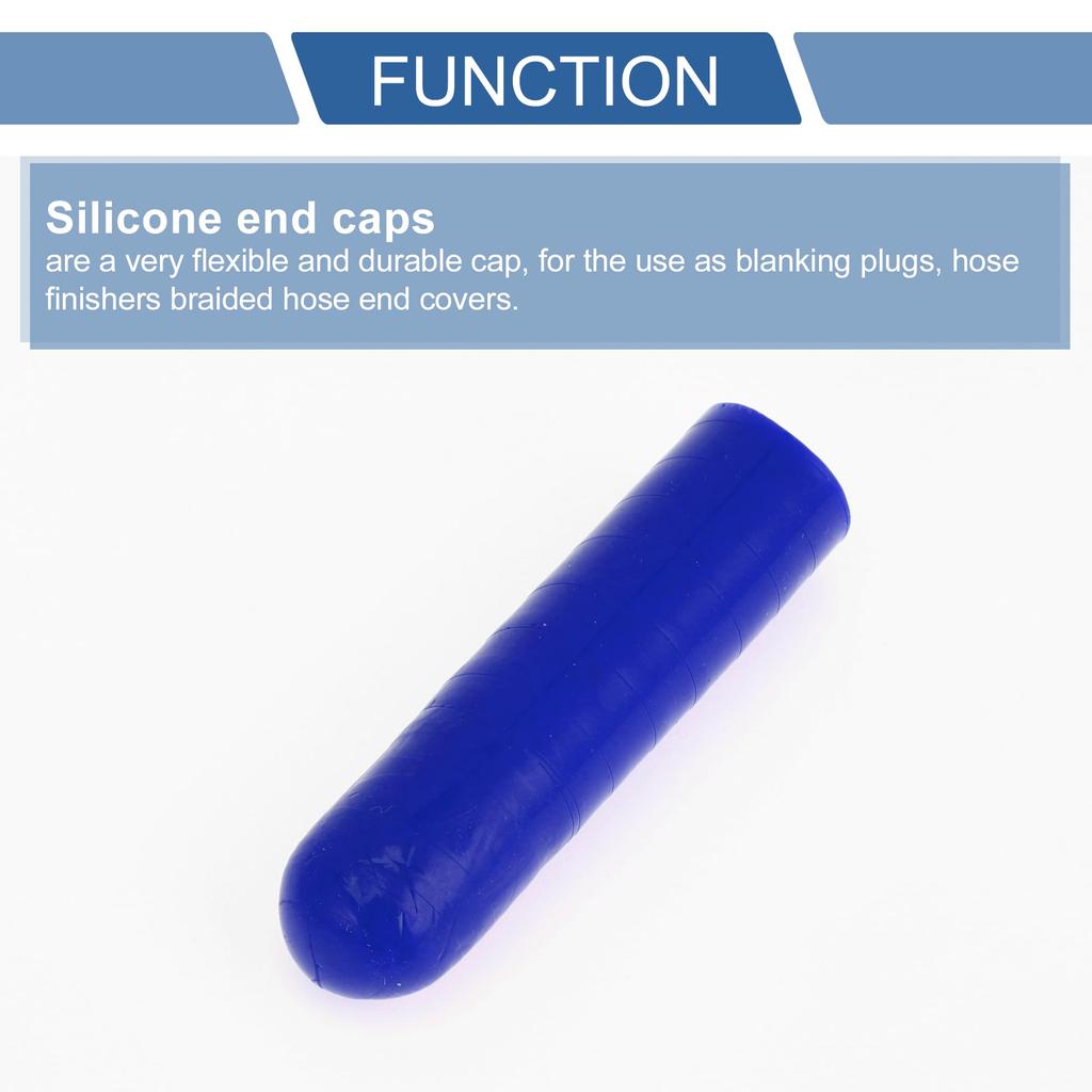X AUTOHAUX Silicone Cap Silicone Plug Plumbing Processing Mecla Cap Plumbing End Cap Blue