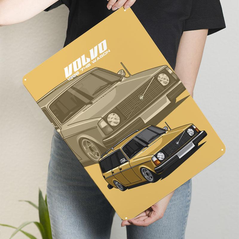1992 Volvo 740 Wagon Metal Signs Car Poster Coffee Bar Accessories Custom Tinplate Sign for Wall Art Decoration Room Decorations