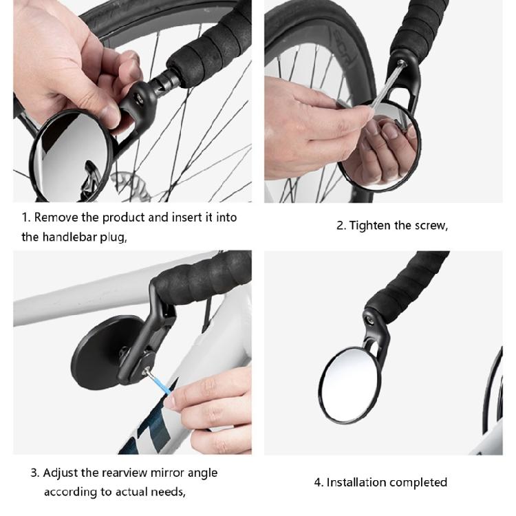 Adjustable Bicycles Handlebars Mirror Bicycles Rearview Mirror Adjustable Rotating Handlebars Drop Handlebars Mirror
