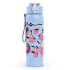 1PC Pink Floral Pig Group 750ml Color Plastic Sports Water Bottle Leakproof Flip Straw Lid Suitable for Sports Office Home Use