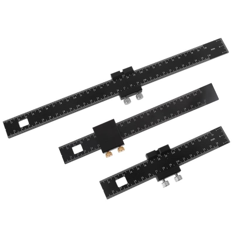 Precision Pocket Ruler Woodworking by Clear Style | Inch and Metric Indicators Professional Woodworking for T Track Rule