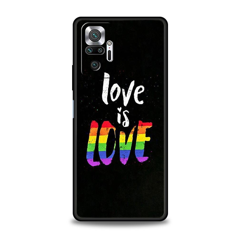 Gay Lesbian Rainbow Pride Phone Case Cover for Redmi 14C 10C Note 15 14 13 12 10 11 K40 Pro Plus Soft TPU Shockproof Shell Capas