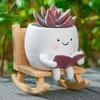 Swing Smiling Faces Little Devil Flower Pot Creative Swing Succulents Plant Flower Pot Garden Homes Decoration