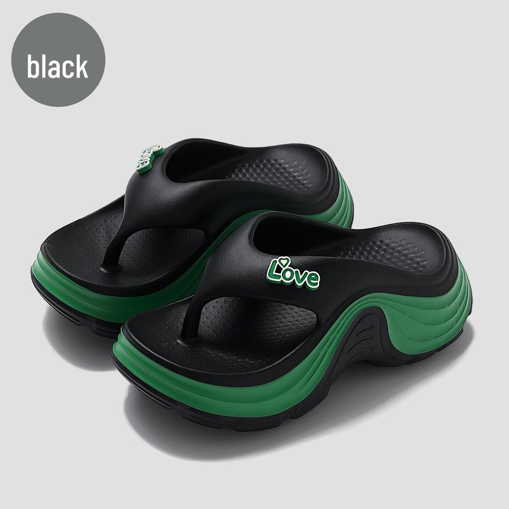Modieuze Dames Slippers met Dikke Zool voor de Zomer, Antislip Strand- & Huisbadkleding, Geschikt voor Koppels