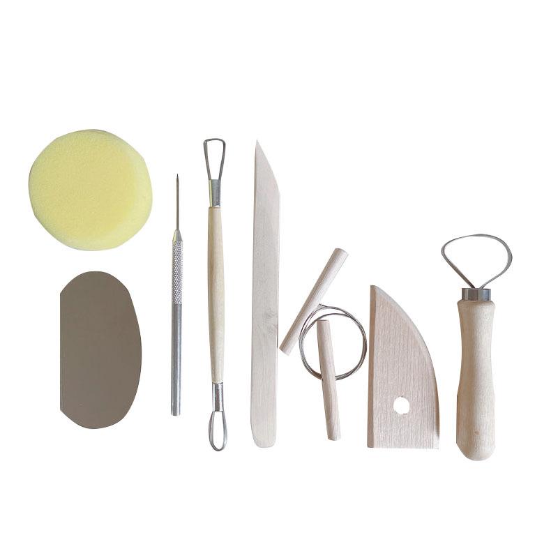 8-Piece Beginner s Wooden Clay Sculpting & Pottery Tool Set 8-Piece Set