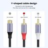 MOSWAG RCA RCA RCA Cable Branch 1 Female To 2 Y Cable RCA Audio Signal Distribution Compatible with Game CD Home HDTVs Cable, Splitter, Male, Female,