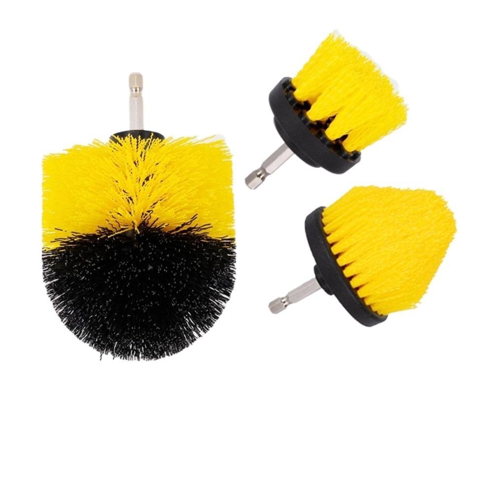 

3/5/7Pcs Multi-Purpose Drill Brush Attachment Set Plastic Round Nylon Brushes Electric Scrubber Brush Extension Pole