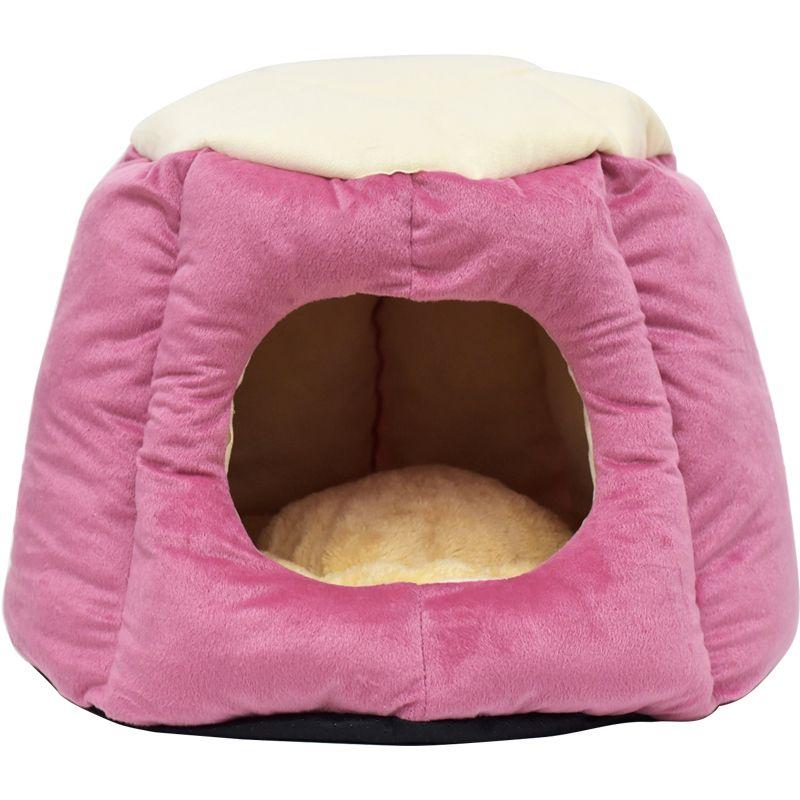 

Deep Sleep Pet Supplies Semi-Enclosed Cat Nest Trumpet Upgrade Pink