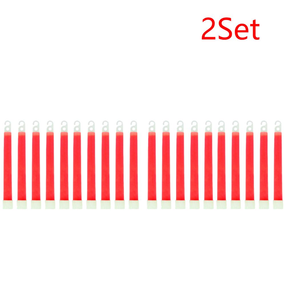 1-2Set Glow Sticks Waterproof 6 Inch Concert Party Outdoor Emergency Light Stick with Hook Non-toxic Hiking Camping Equipment