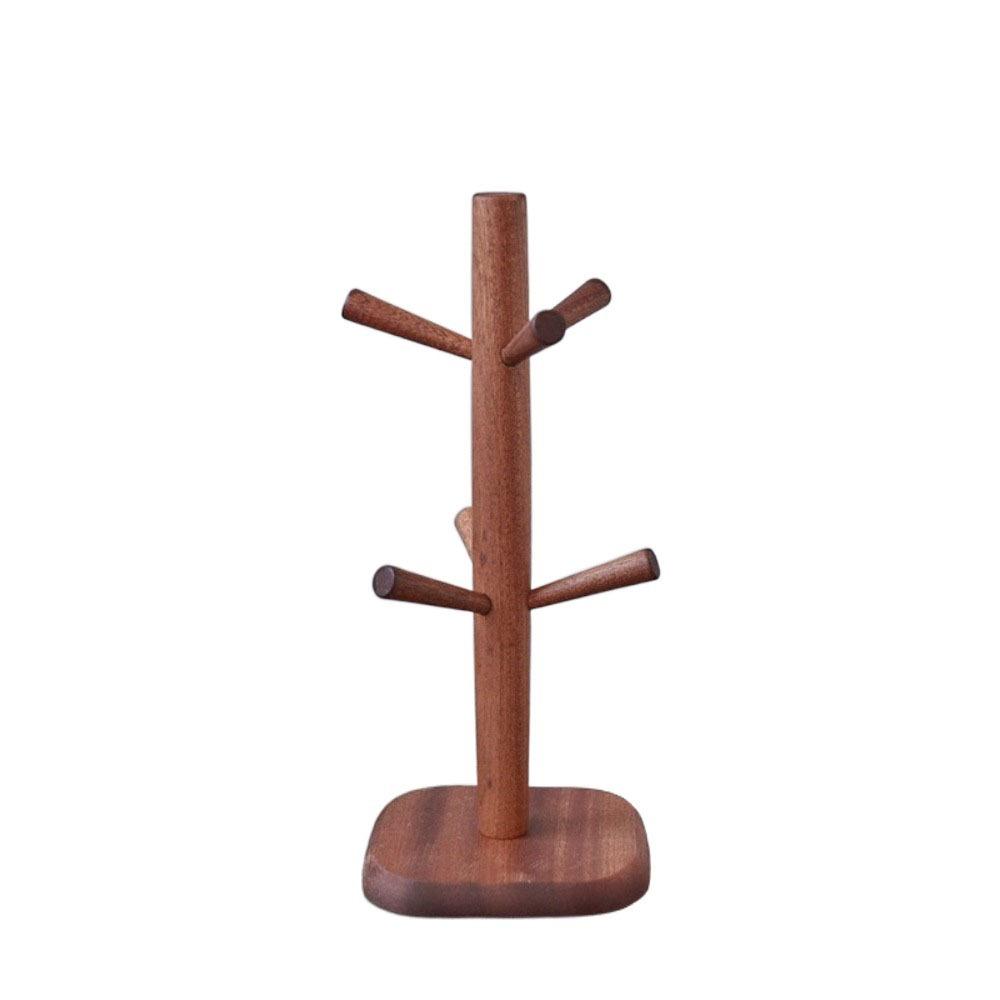 Drewniany pionowy uchwyt na papier w rolce Oszczędzający miejsce Stojak do zawieszania kubków Stojak do przechowywania chusteczek Użycie w kawiarni