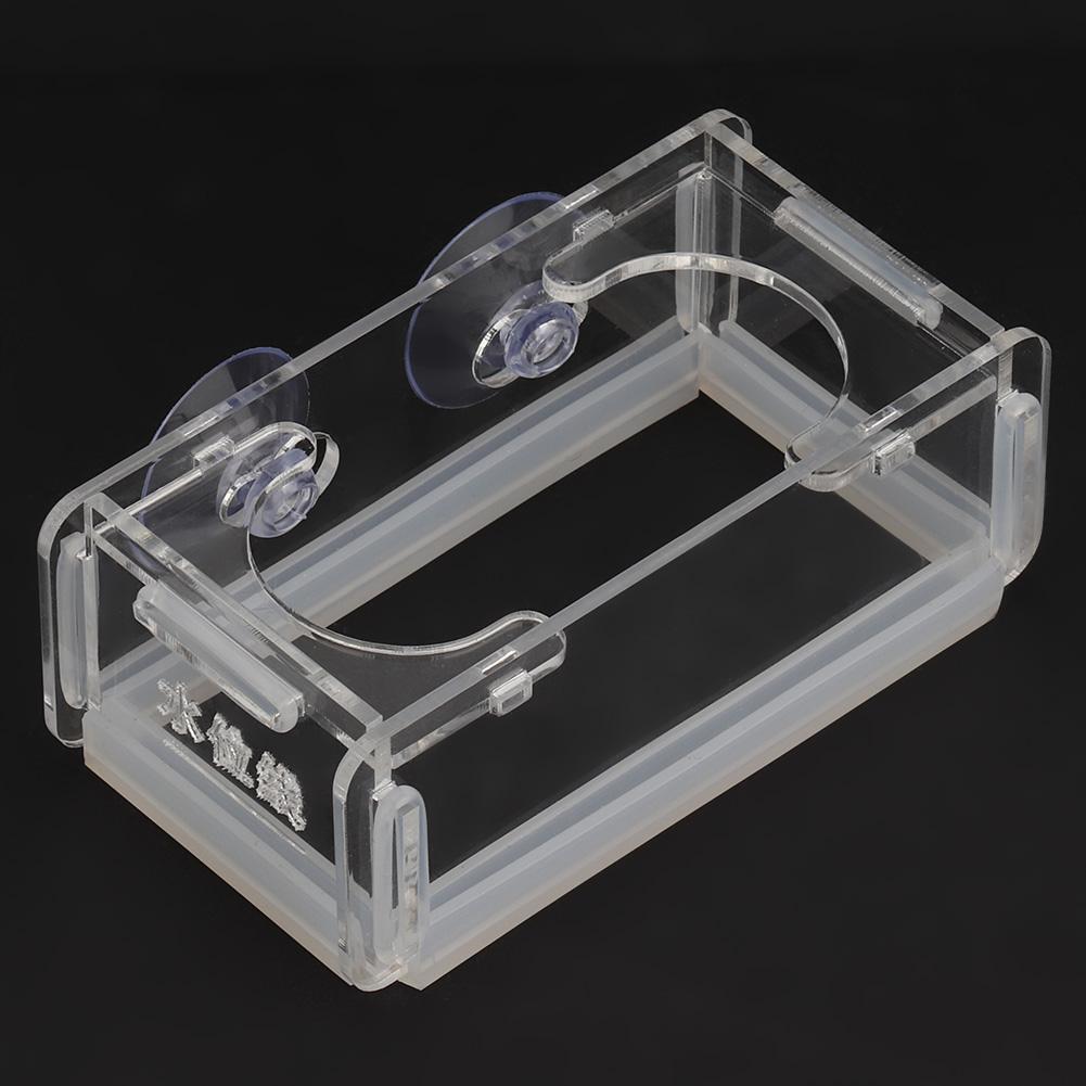 Akrylowy podajnik pokarmu dla ryb do akwarium z przyssawką Prosta instalacja