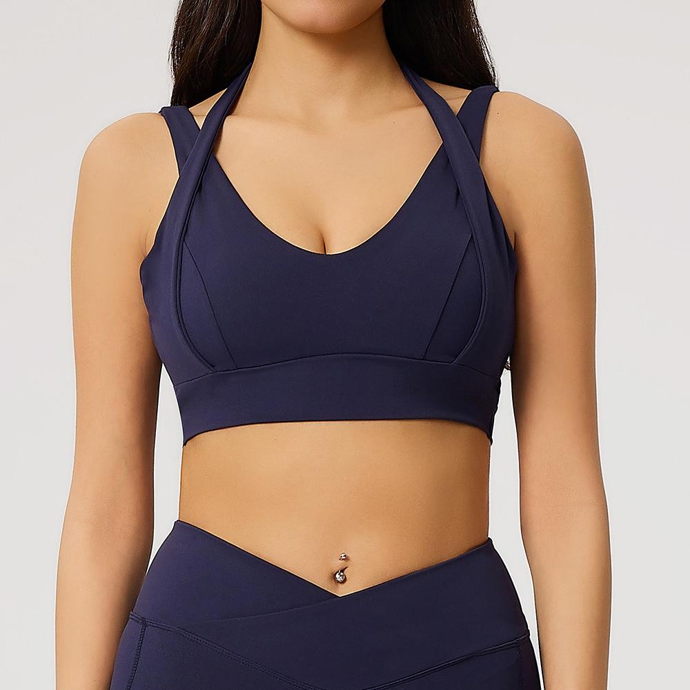 Women's Cross-Border Yoga and Fitness Sports Vest with Removable Bra