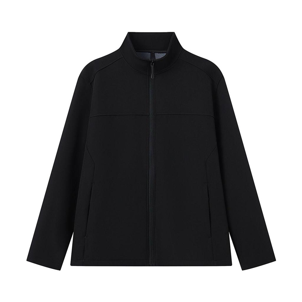 Unisex Soft Shell Fleece Ski Jacket - Waterproof, Stand Collar with Hood, Outdoor Sports and Workwear