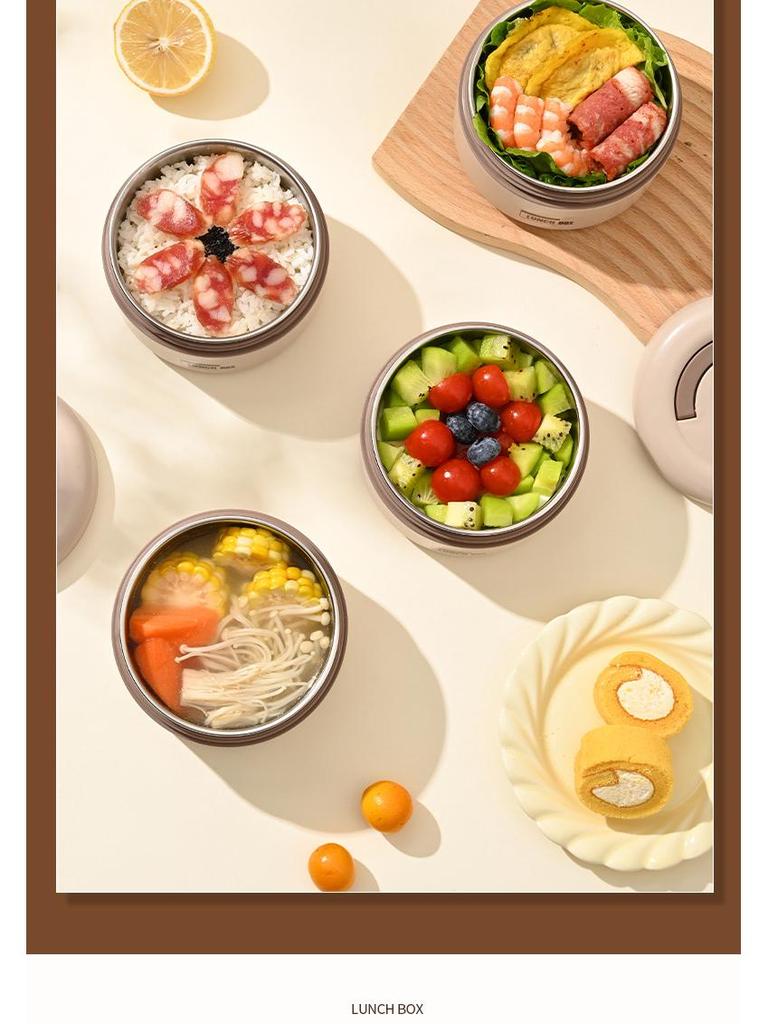 Large Capacity Multi-Layer Portable 316 Stainless Steel Microwaveable Insulated Lunch Box