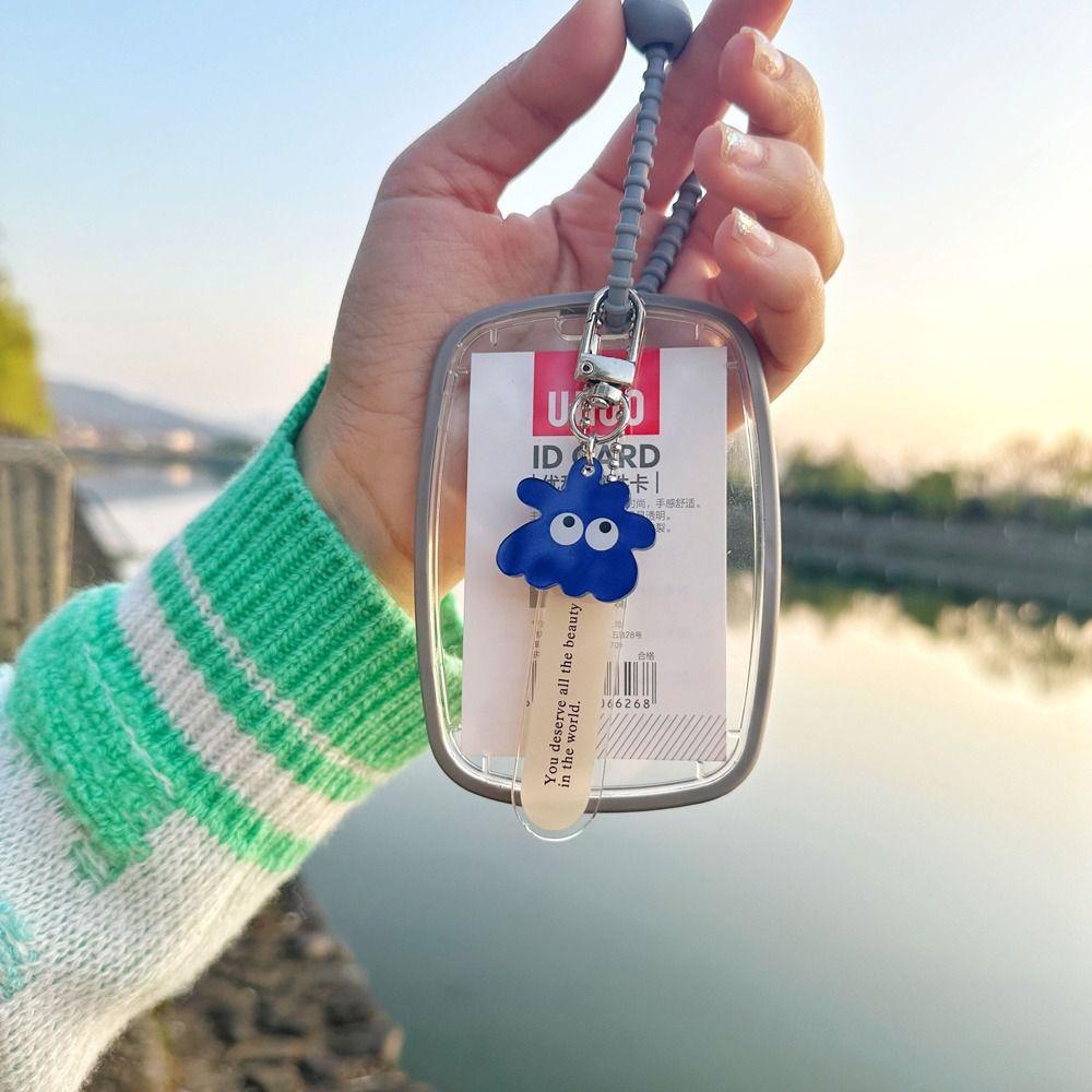 Case Key Holder INS Transparent Card Hold Women Card Cover Korean Style Pendant Key Ring Ornaments