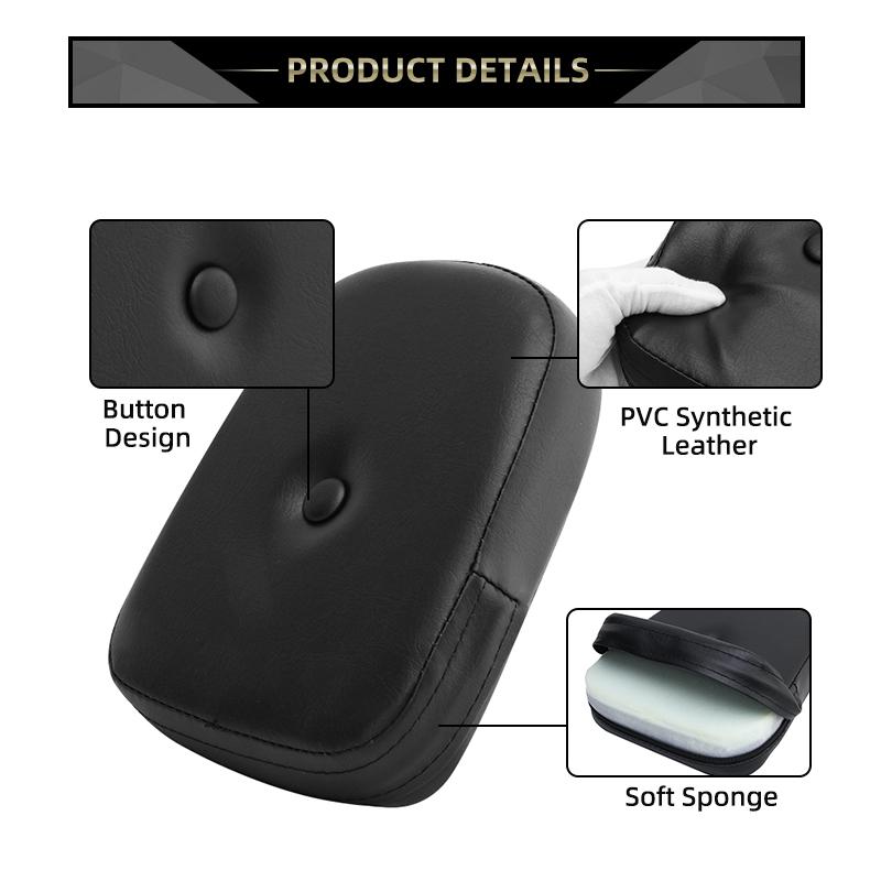Universal For Bobber Chopper Sportster Softail Touring XL 883 1200 Motorcycle Black Rear Backrest Sissy Bar Cushion Pad Parts