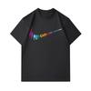 Men's 100% Cotton Crew Neck Short Sleeve T-Shirt, Colorful Rainbow Sports Dancing Figure Print Casual Breathable Soft Tees for Daily Outdoor Wear, Lig