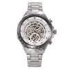 WINNER WINNER Men's Personality Fashion Gold Half Steel Hollow Semi-Automatic Mechanical Watch