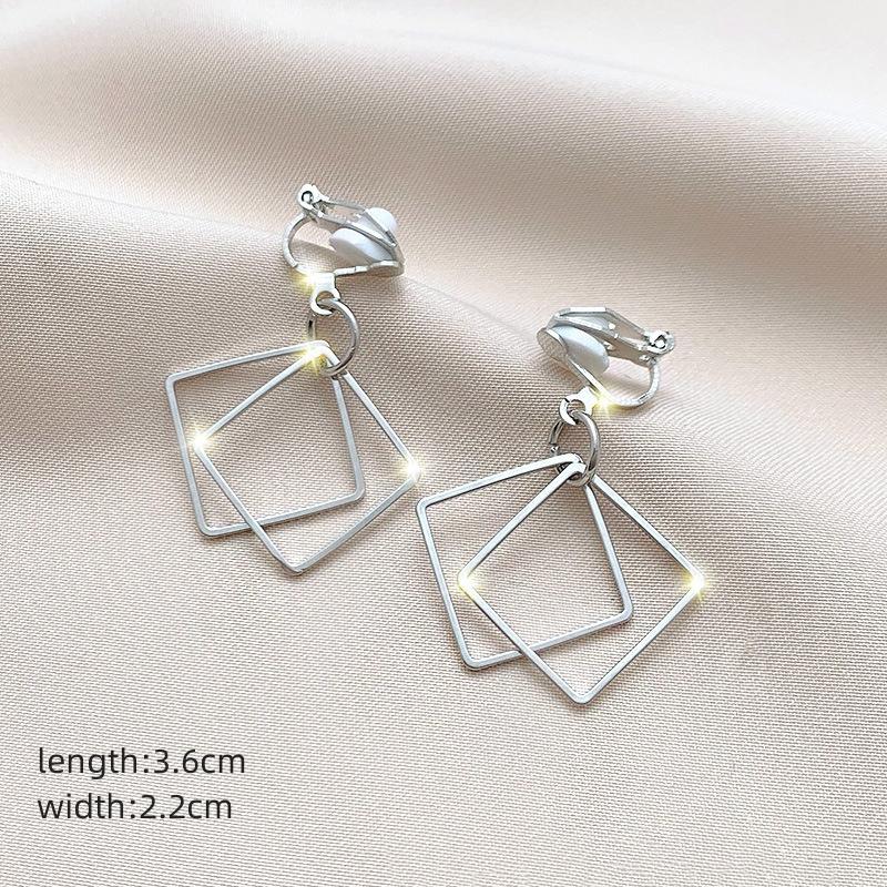 Neue Perlenblumen-Clip-On-Ohrringe mit langem Temperament, Perlenkette, Quaste, nicht durchdringende Ohrringe für Damen