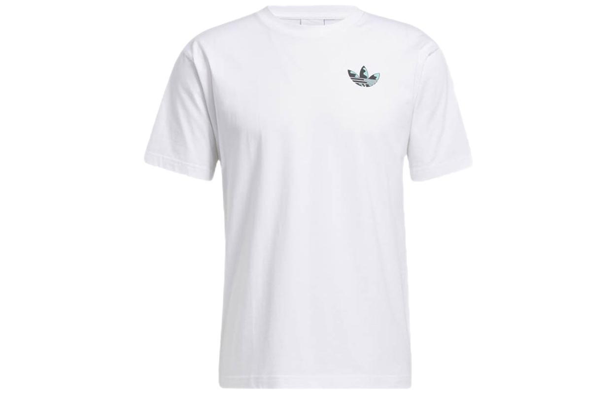 

Adidas Originals T Shirts Men s White Crew Neck Moderate Straight Fit GN3906 M