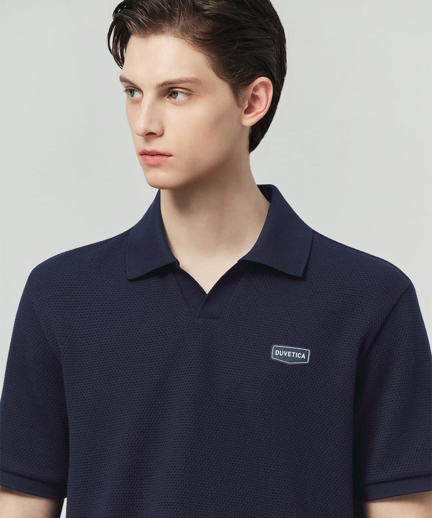 DUVETICA Matarello (Dark Navy) (Men'S Short-Sleeve Polo Shirt)