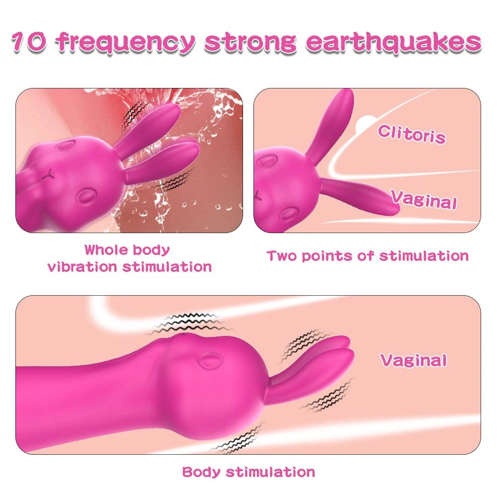 10 Speed G Spot Mini Rabbit Vibrators For Women Clitoris Vibrating Vagina Massager Female Masturbator  Adult Product