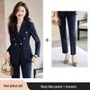 Navy Blue Women's Suit Set - 2025 Spring/Autumn High-End Hotel Manager Professional Business Uniform.