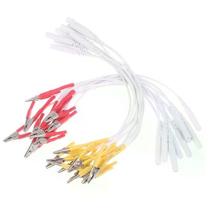10ps Tens/Ems Tieline Alligator Clip Cable Wire Electrode Accessories For Hwato SDZ-II Electronic Acupuncture2mm Pin Type Cables