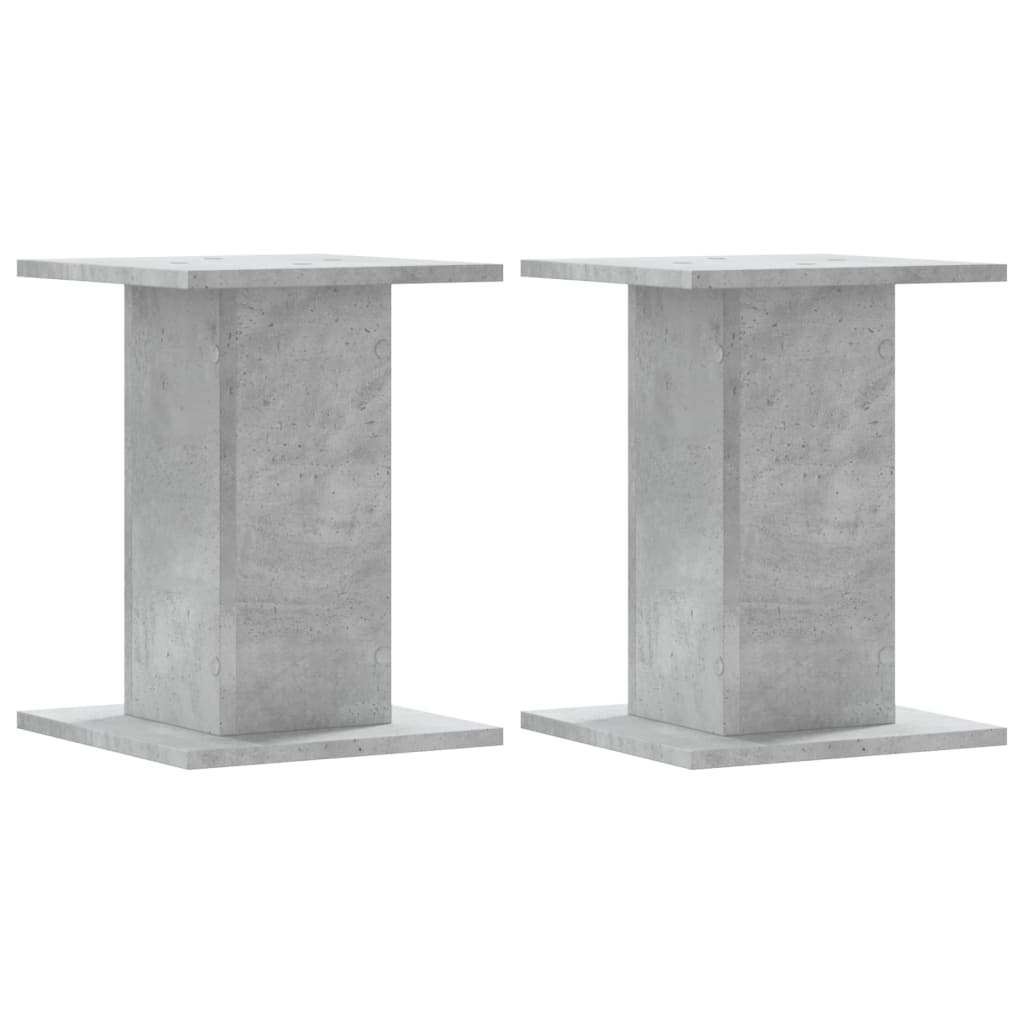 Speaker Stands 2 Pcs Concrete Grey 30x30x40 Cm Engineered Wood