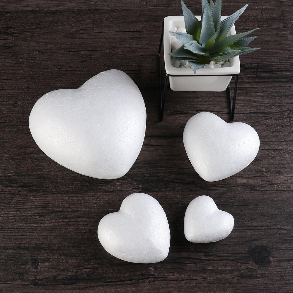 6/8.5/10/15cm Heart Foam Mould DIY Cake Practice Mould Polystyrene Styrofoam for Wedding Party Decor Foam Kitchen Accessories