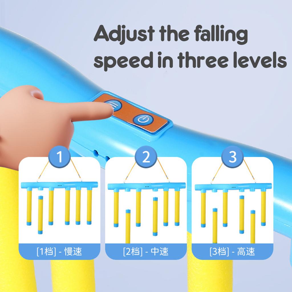 Falling Sticks Training Game Toy Hand Eye Coordination Kid Adult Yellow Blue