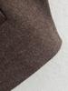 European & American Women's Retro Solid Color Lapel Short Jacket - Brown.