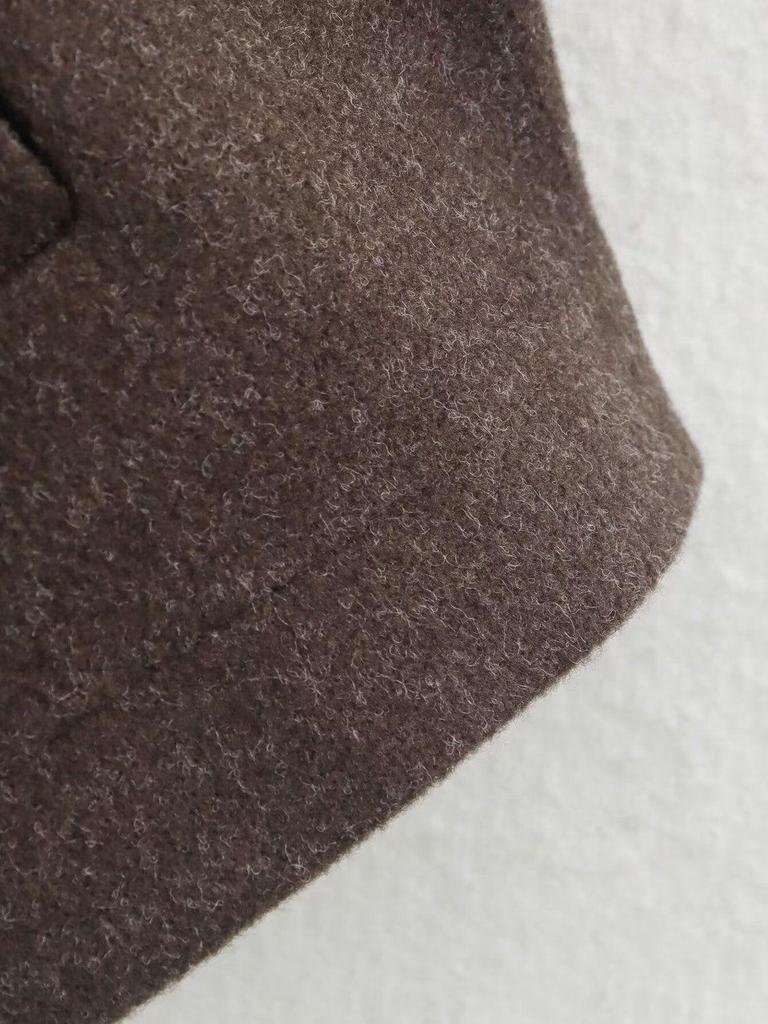 European & American Women's Retro Solid Color Lapel Short Jacket - Brown.