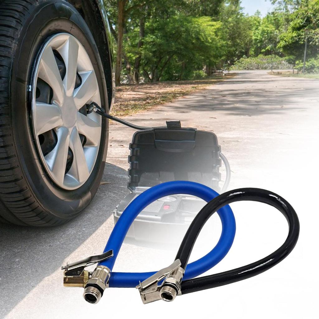 Tire Inflator Extension Hose Quick Inflation Lock On Chuck Adapter Replace Parts for Tyre Pump
