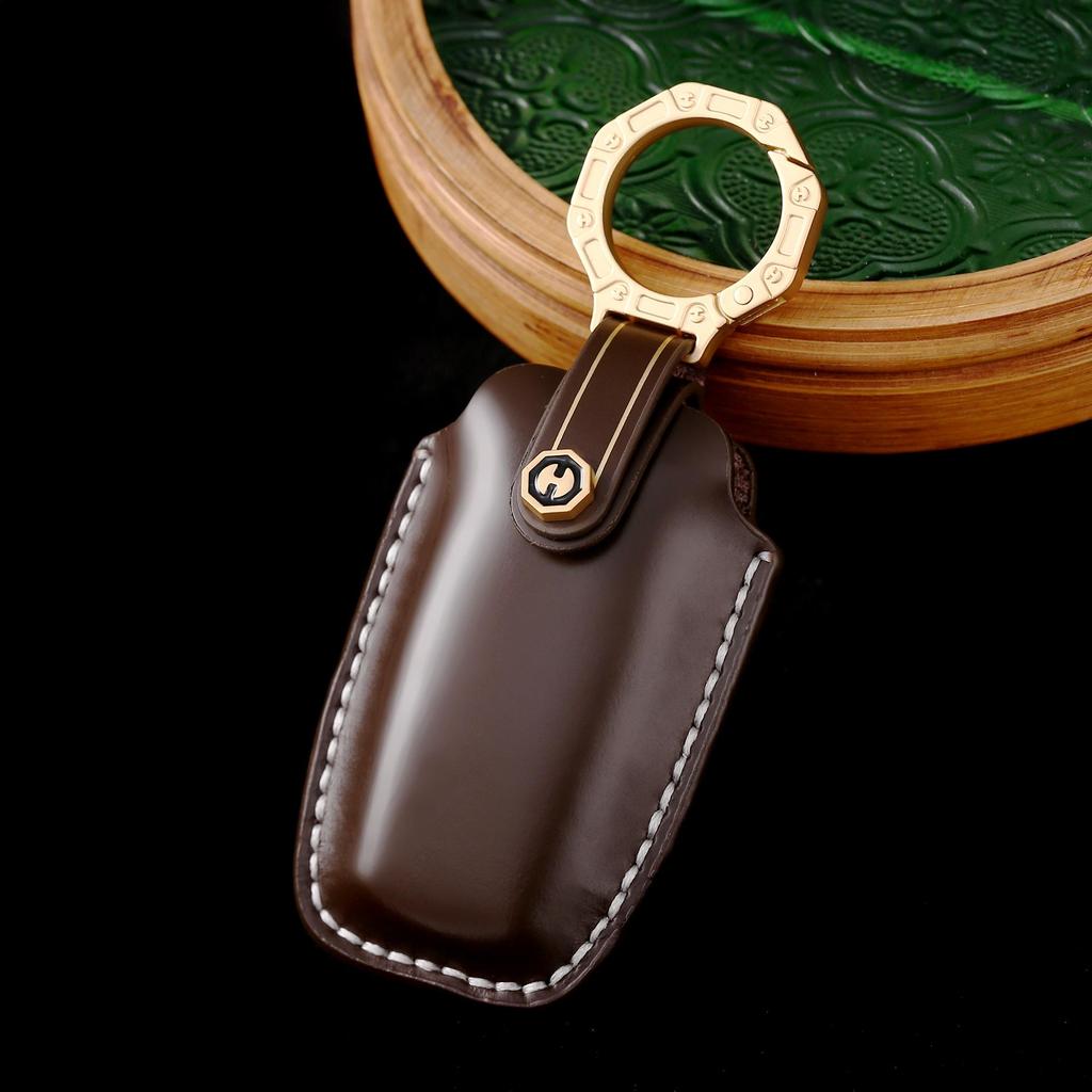 Genuine Leather Car Key Cover for Great Wall Haval H6, Big Dog, Chitu, Xiaolong - High-End Protection Shell.