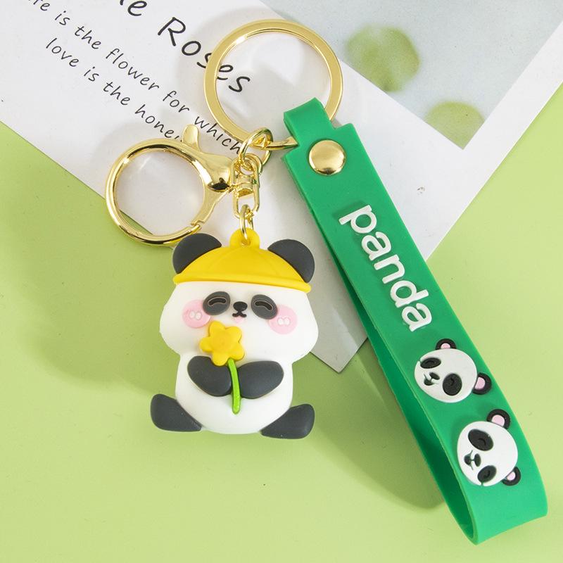 Sichuan Panda Bamboo Keychain Ornament: Cute Chengdu Zoo-Inspired Small Gift