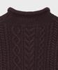 Seutyudiotomboiegseu (W) Cropped Cable Knit Pullover Brown