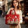 Quilted Tote Bag with Digital Print Handbag Stylish Spacious Design Durable Material and Comfortable Handles for Everyday Use