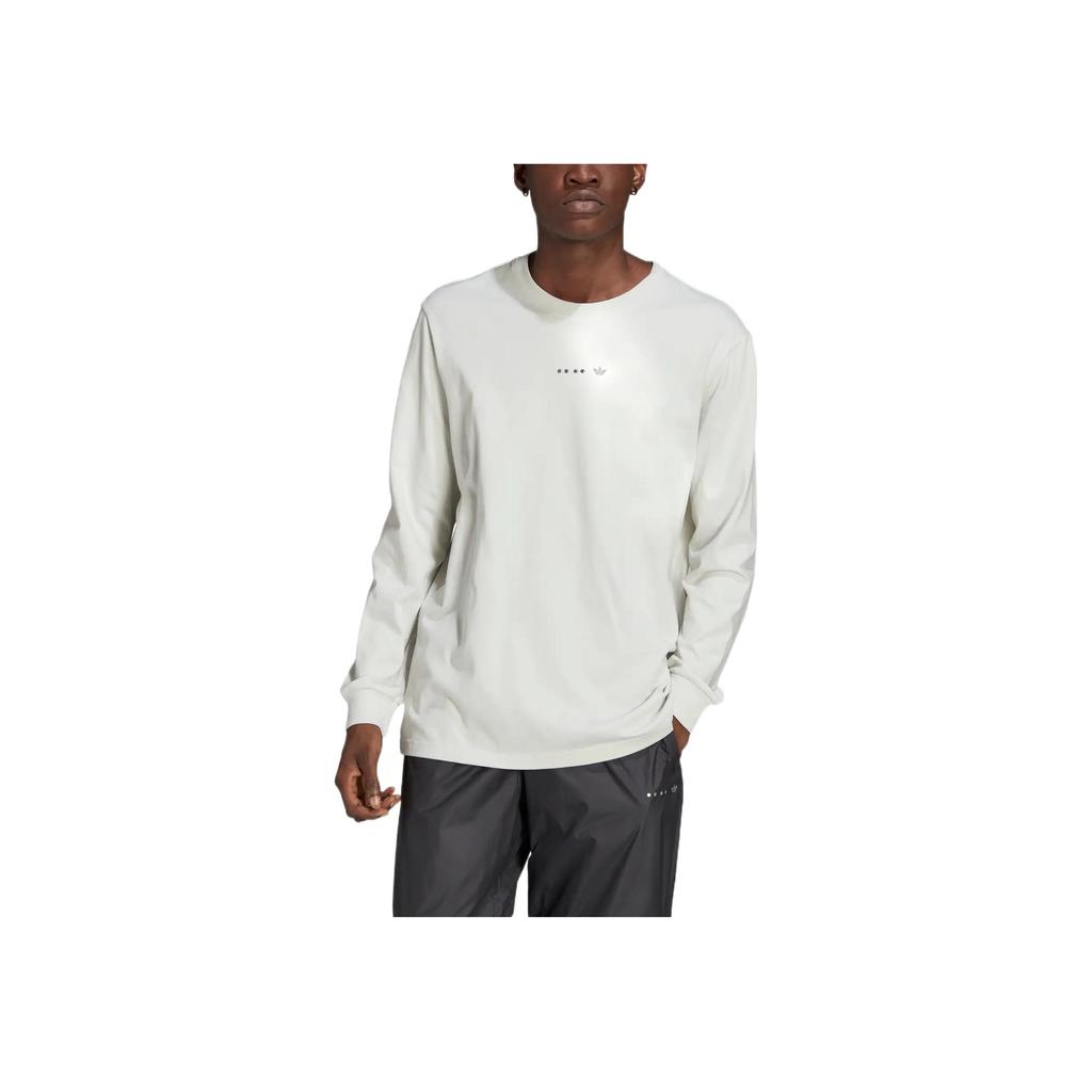 adidas Reclaim Logo Long Sleeve Tee Orbit Grey Men Streetwear HK2769