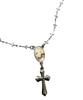Sk8Er Rock Cross Chain Rosary Surgical Steel Necklace