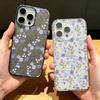Phone Case For Iphone 12 15 Plus 14 17 Air 11 Pro Max 13 16 Purple Flowers Pink Skin Friendly Raised Lens Anti Scratch Cover
